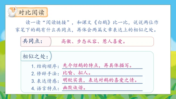 【核心素养】部编版语文四年级下册-15.白鹅 第2课时（课件）