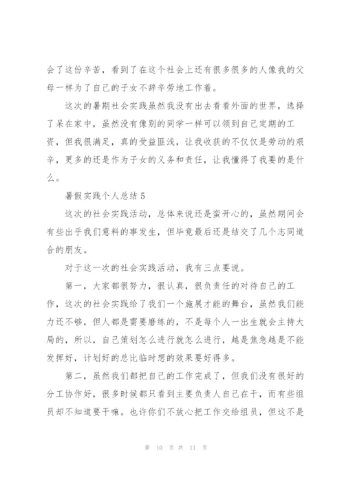 暑假实践个人总结5篇.docx