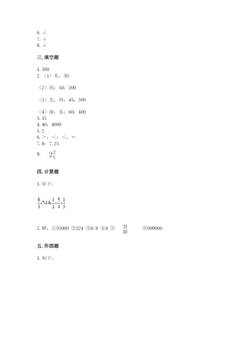 人教版六年级上册数学期中考试试卷附精品答案.docx