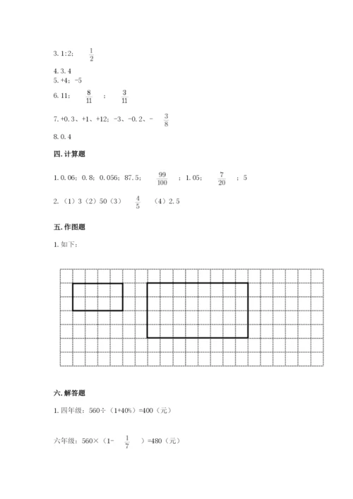 沪教版数学六年级下册期末检测试题及答案（精选题）.docx