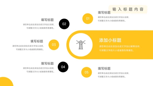 黄色前沿插画风电商运营方案策划PPT模板