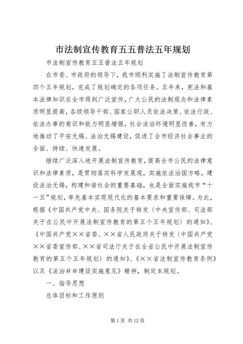 市法制宣传教育五五普法五年规划 (3).docx