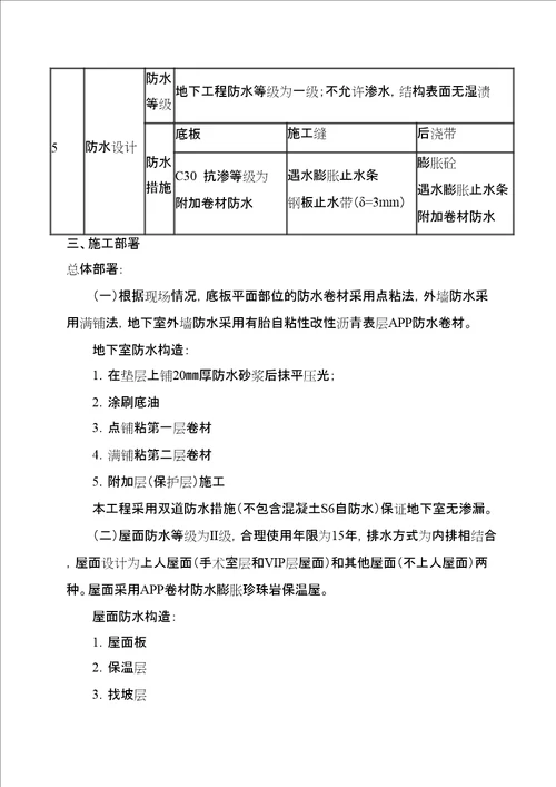 辽宁省医院综合楼防水施工方案