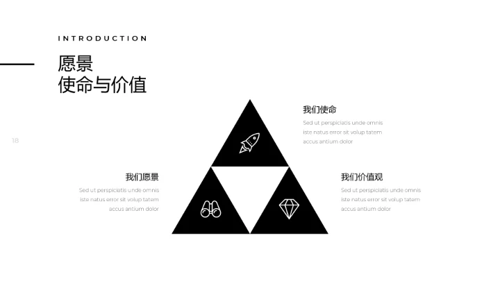 创意黑白调极简主义公司简介动态PPT模板