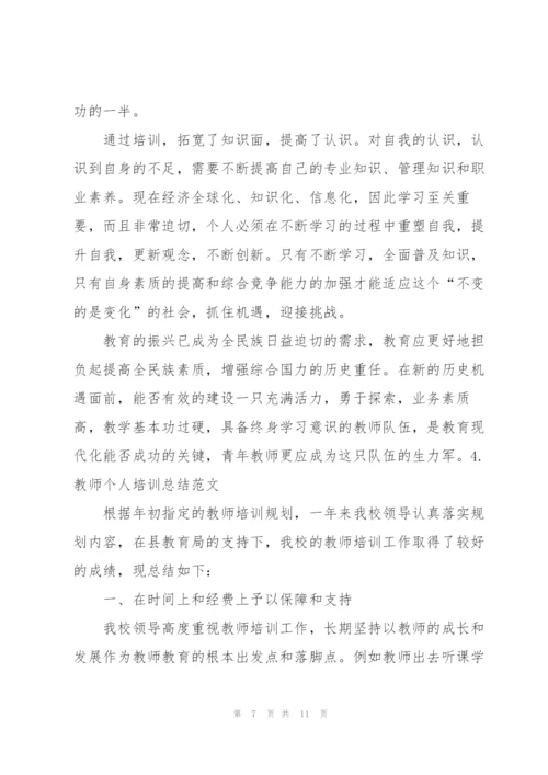 教师个人培训总结范文【5篇】.docx