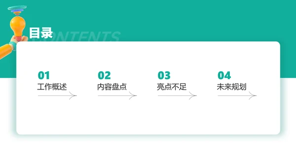 绿色3D风年末述职工作汇报PPT模板