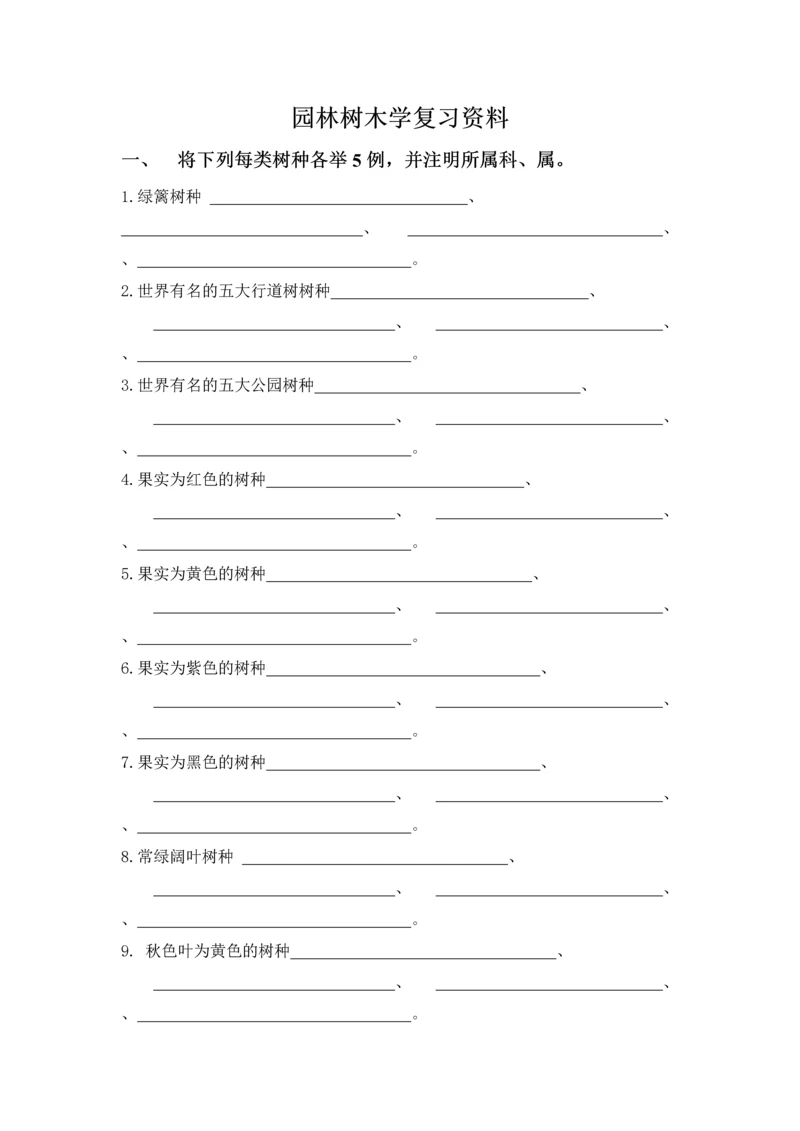 园林树木学复习资料.docx