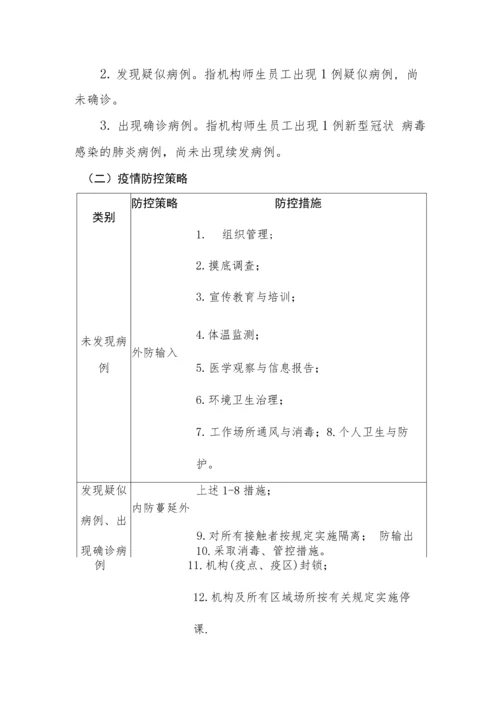 校外教育培训机构复工复课疫情防控工作方案指导手册含附表.docx