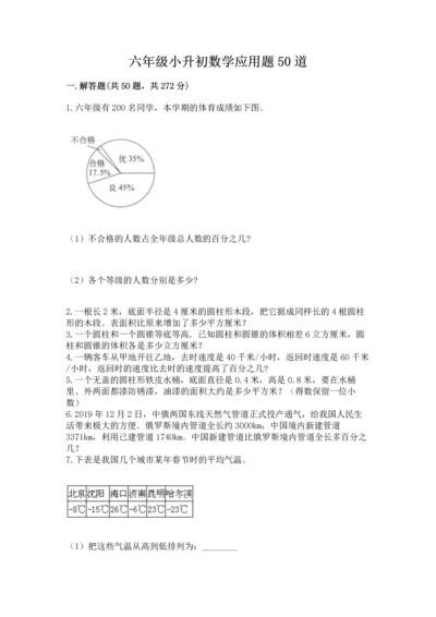 六年级小升初数学应用题50道带答案解析.docx