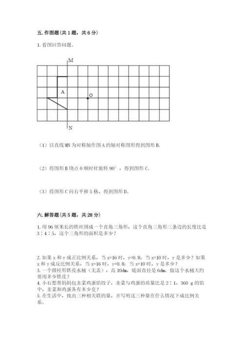 北师大版数学六年级下册期末测试卷【中心小学】.docx