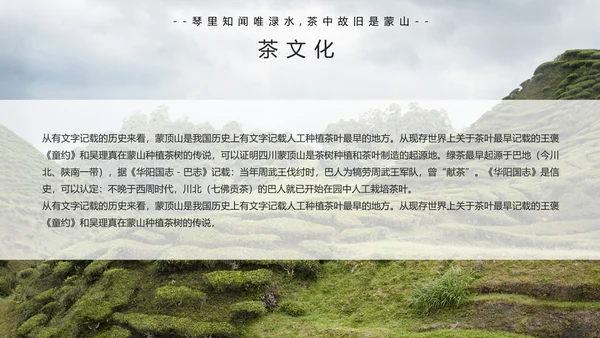 中国传统茶文化茶艺宣传PPT模板