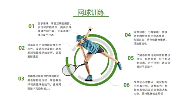 网球训练课通用PPT模板