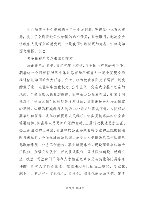 学习党的十八届四中全会精神心得体会(2).docx