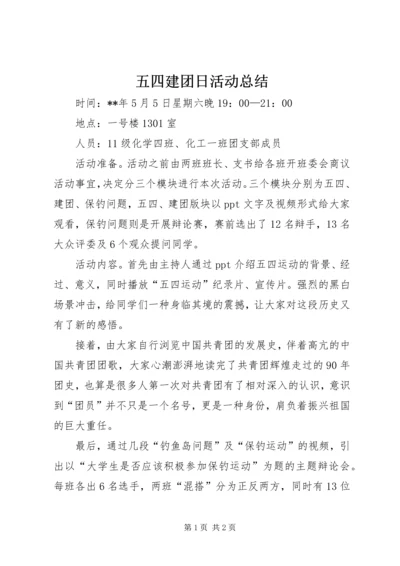 五四建团日活动总结.docx