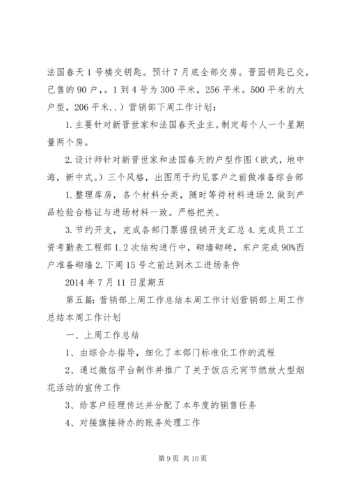 月12上周工作总结与本周工作计划9.docx