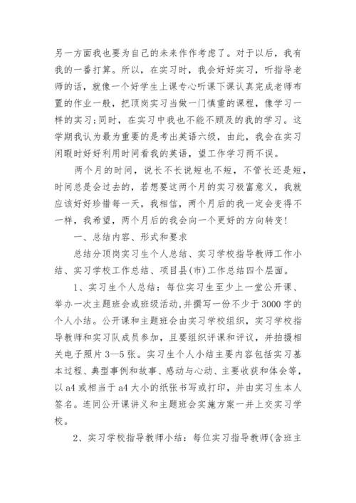 顶岗实习计划书.docx