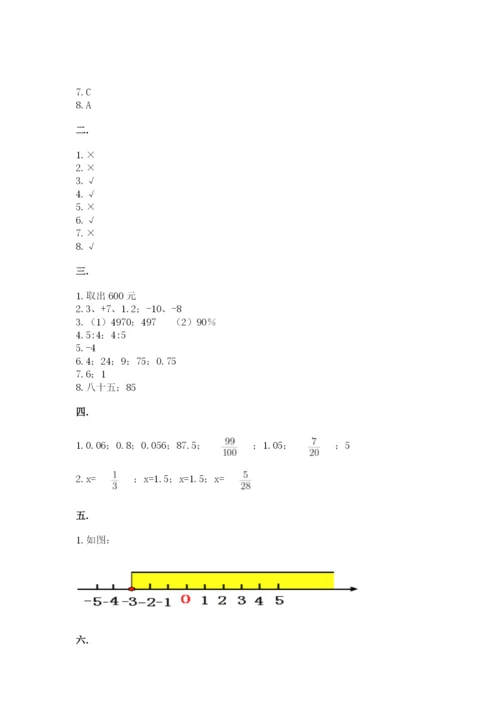 沪教版六年级数学下学期期末测试题及参考答案【黄金题型】.docx