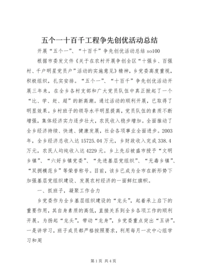 五个一十百千工程争先创优活动总结.docx