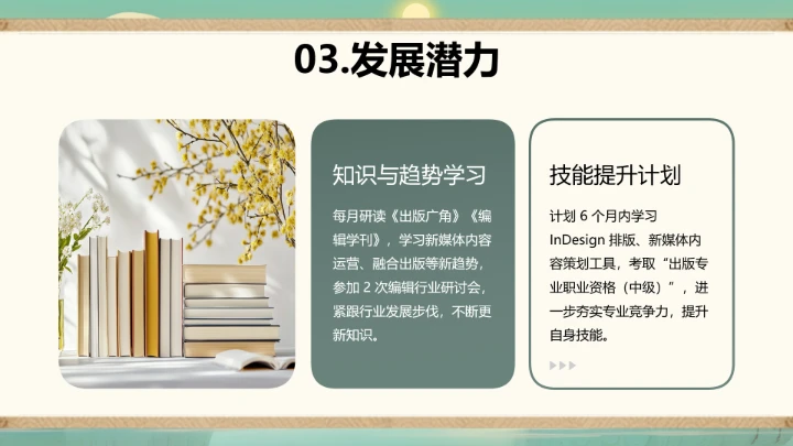 绿色中国风汉语言文学专业大学生职业生涯规划发展展示PPT