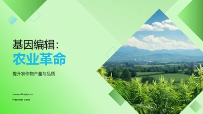 基因编辑：农业革命