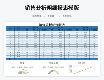 销售分析明细报表模版