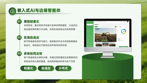 绿色商务风智慧聚农机赋能科研创新之路PPT