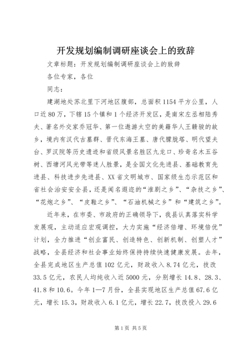 开发规划编制调研座谈会上的致辞 (2).docx