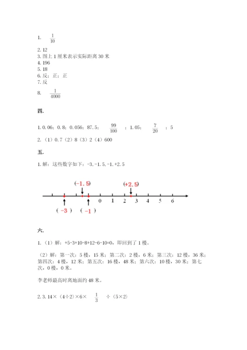 沪教版六年级数学下学期期末测试题及答案【全国通用】.docx