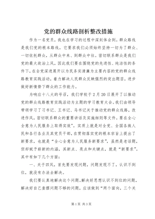 党的群众线路剖析整改措施.docx