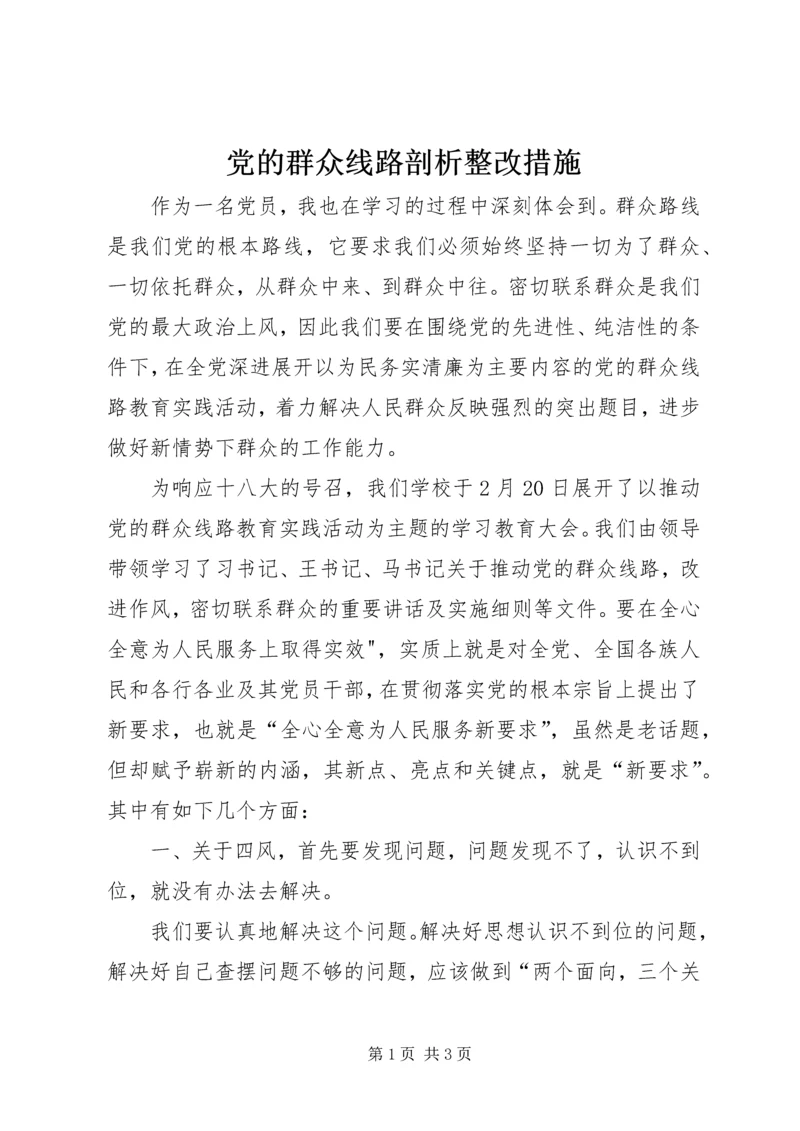 党的群众线路剖析整改措施.docx