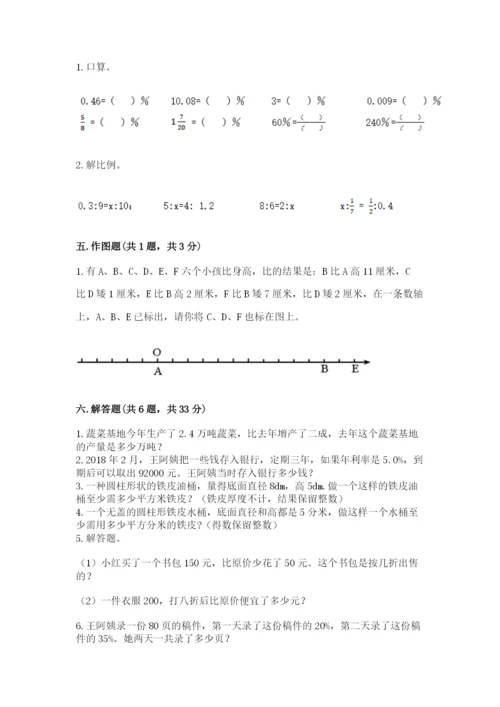 六年级下册数学期末测试卷【易错题】.docx