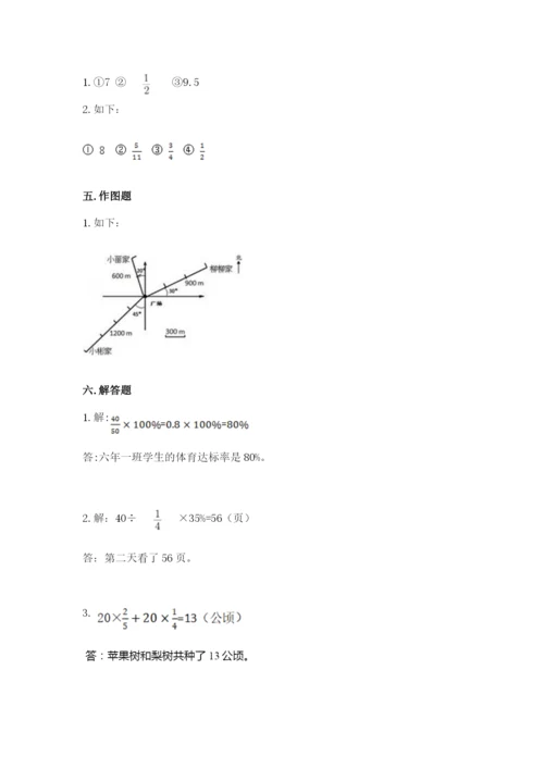 小学六年级数学上册期末考试卷附答案（综合题）.docx