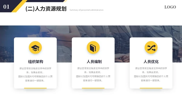简约商务黑黄人事行政年中总结年中工作总结述职ppt模板
