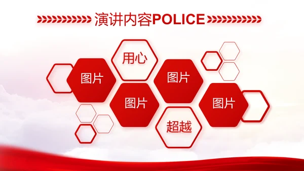 红色大气警察公安机关教育整顿动态PPT模板