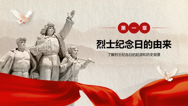 红色党政风烈士纪念日主题仪式PPT模板