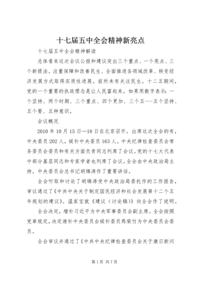 十七届五中全会精神新亮点 (4).docx