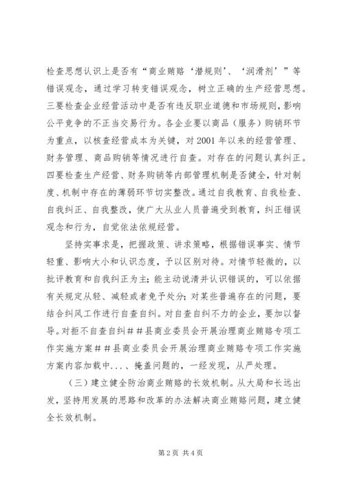 ＃＃县商业委员会开展治理商业贿赂专项工作实施方案 (2).docx