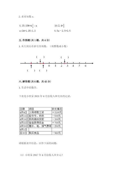 北师大版小学数学六年级下册期末检测试题（考试直接用）.docx