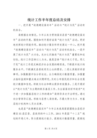 统计工作半年度总结及安排.docx