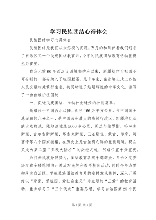 学习民族团结心得体会 (3).docx