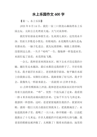 水上乐园作文600字.docx