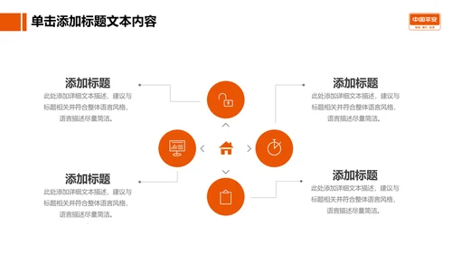 大气精美中国平安工作专用PPT模板