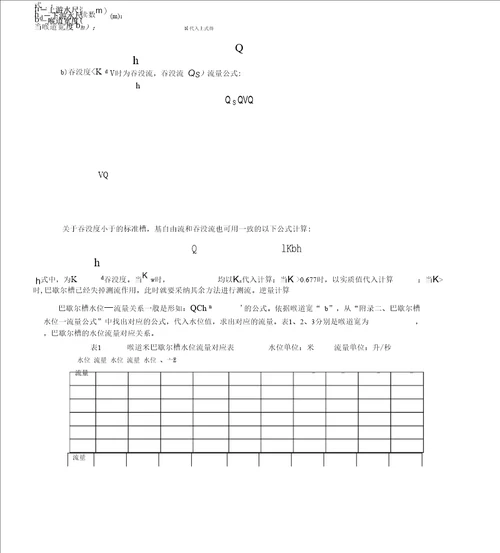 巴歇尔堰槽安装使用说明书