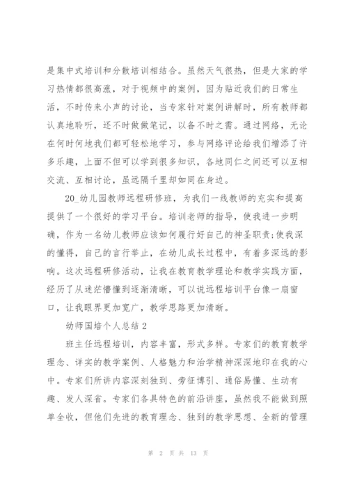 幼师国培个人总结5篇.docx