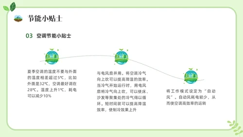 绿色插画节能宣传进校园节能宣传PPT课件节能宣传周