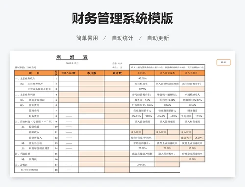 财务管理系统模版