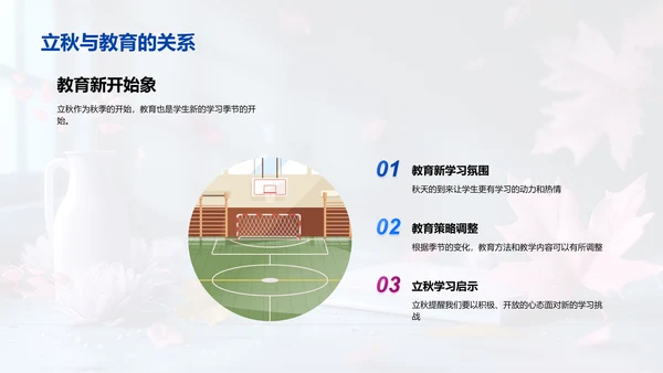 立秋与教育启示PPT模板