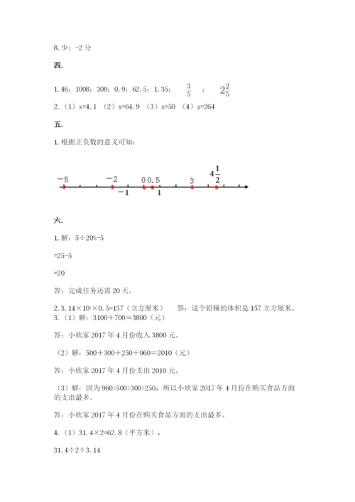 青岛版六年级数学下册期末测试题及答案【典优】.docx