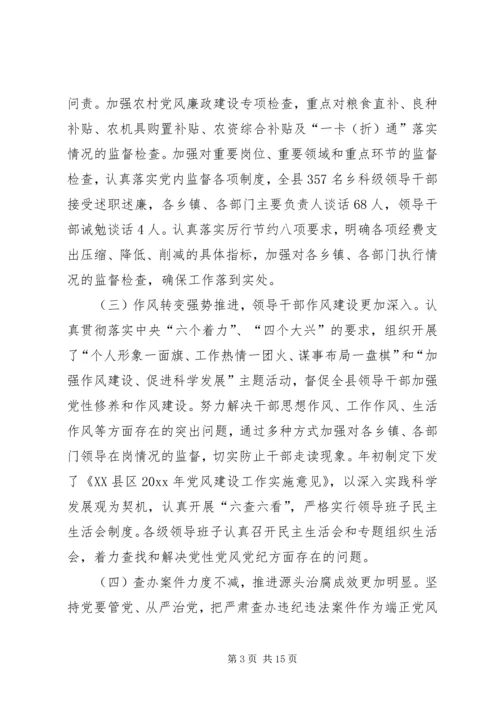 县纪委工作报告范文.docx