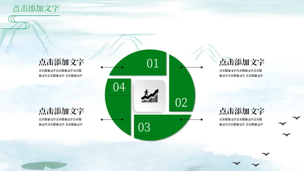 绿意山水中国风端午节习俗介绍通用PPT模板